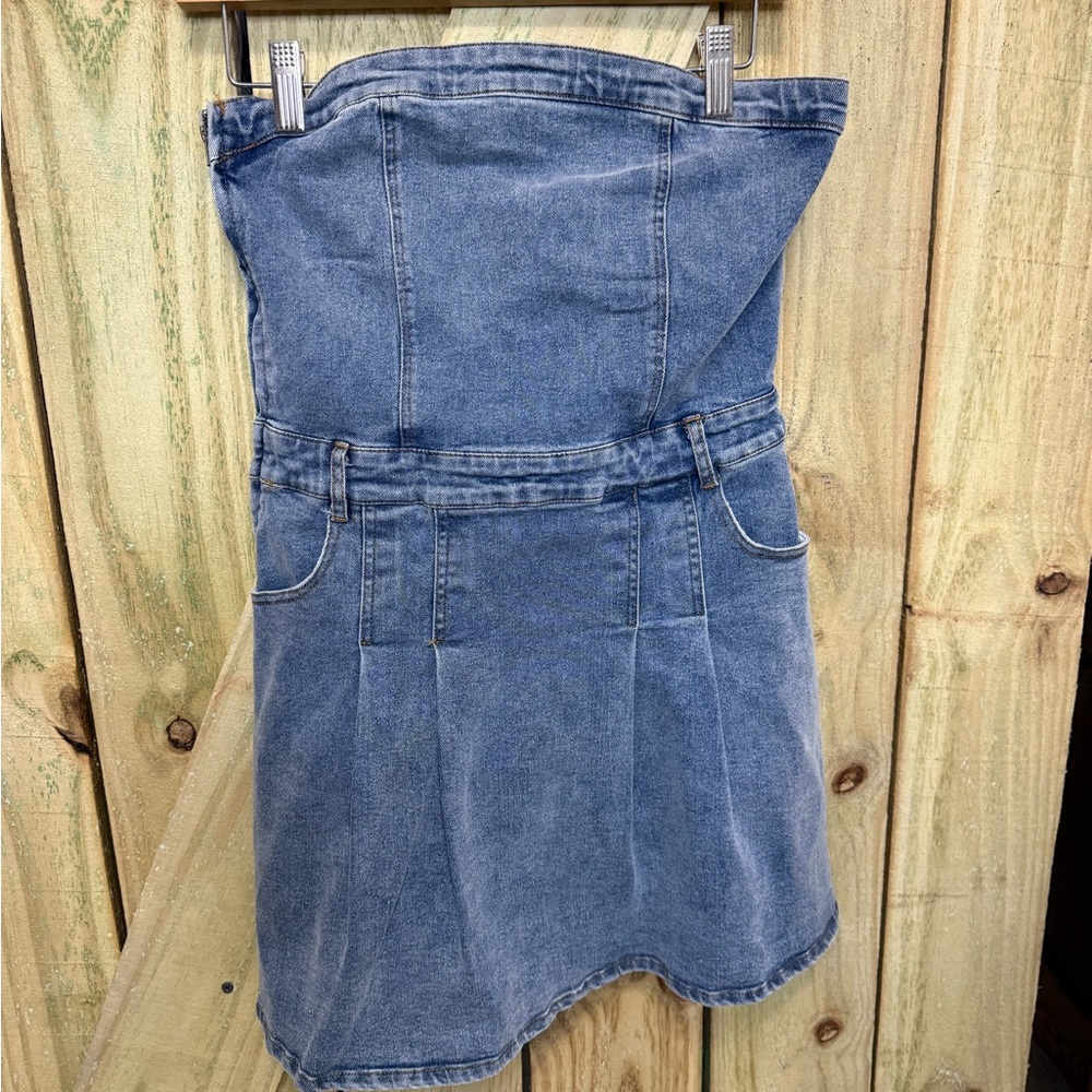 RSQ Denim Strapless Dress